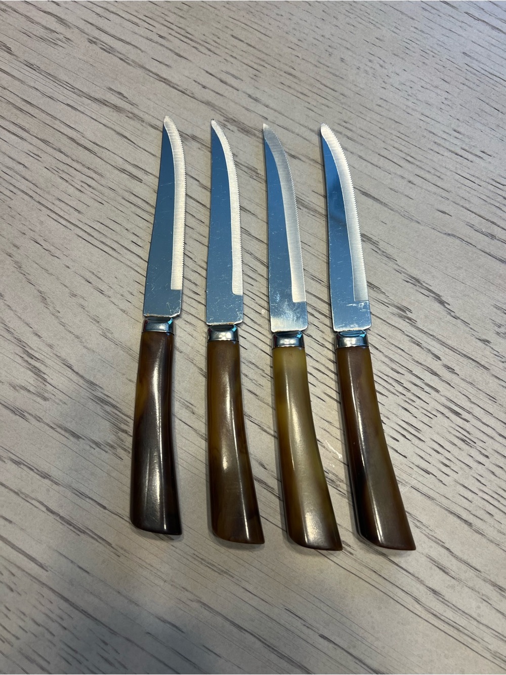 Vtg Stainless Forever Sharp W Richardson Set of 4 Knifes Sheffield